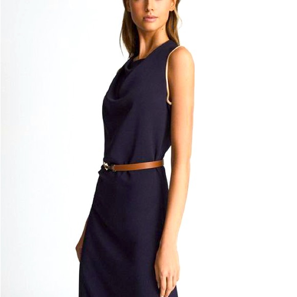 REISS. The Classic Navy Gianna dress. Midi, sleeveless, comfort stretch. NWOT - Picture 3 of 8